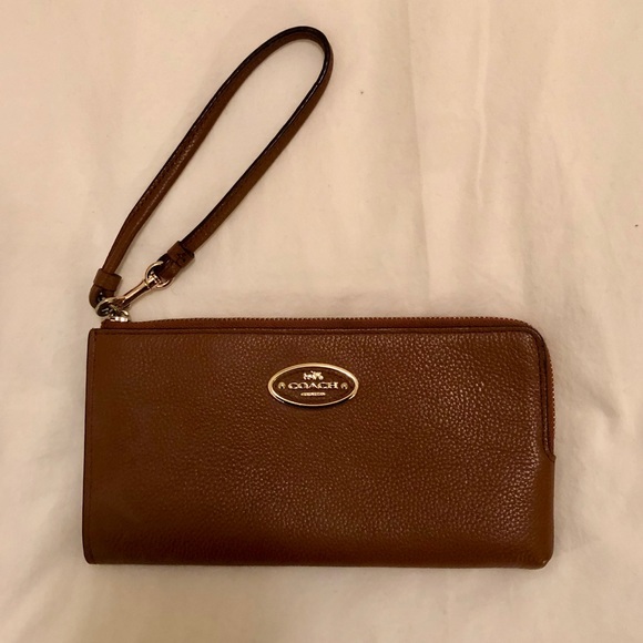 Coach Leather Wristlet - Picture 1 of 4